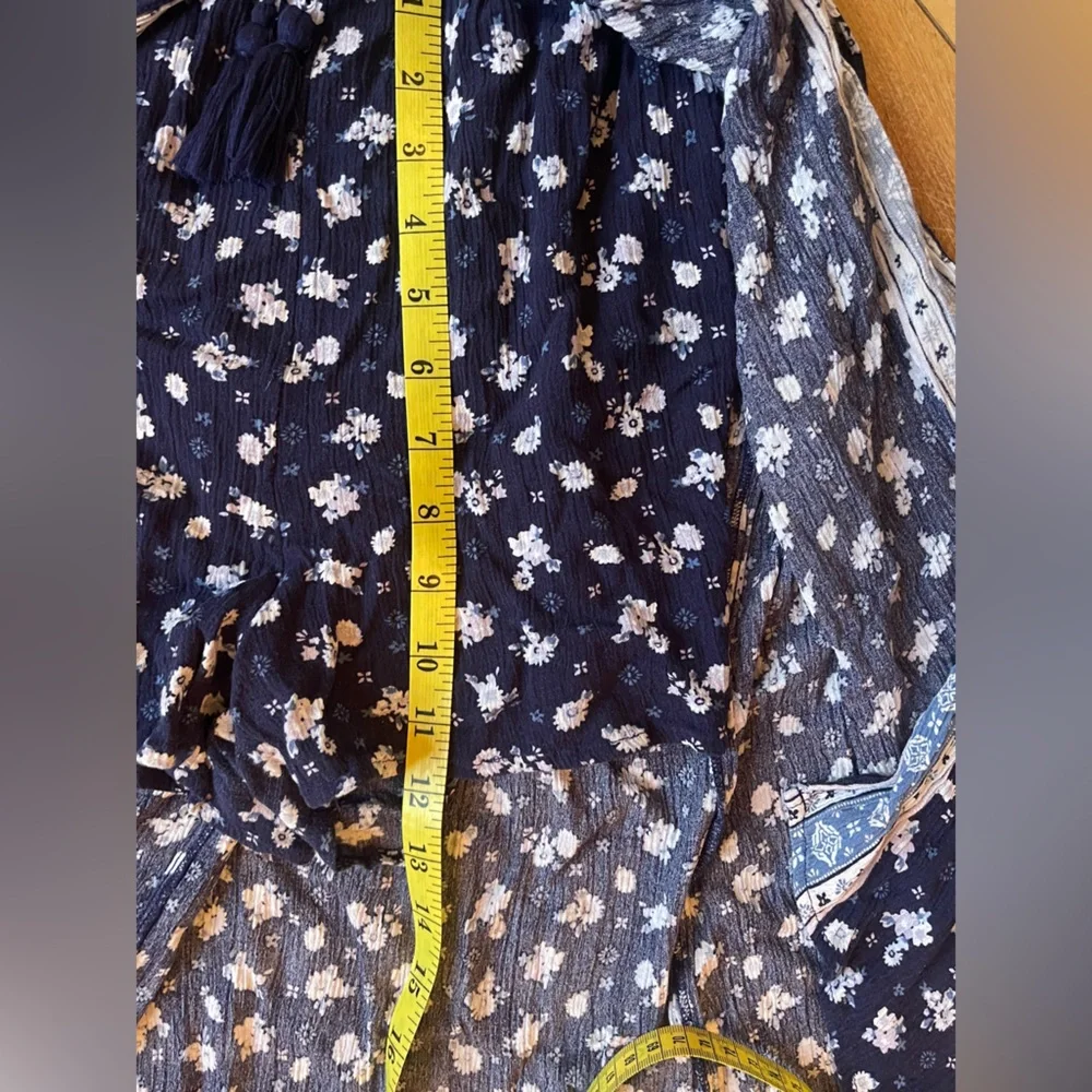 Justice Girls Navy Floral Romper Dress Size 12